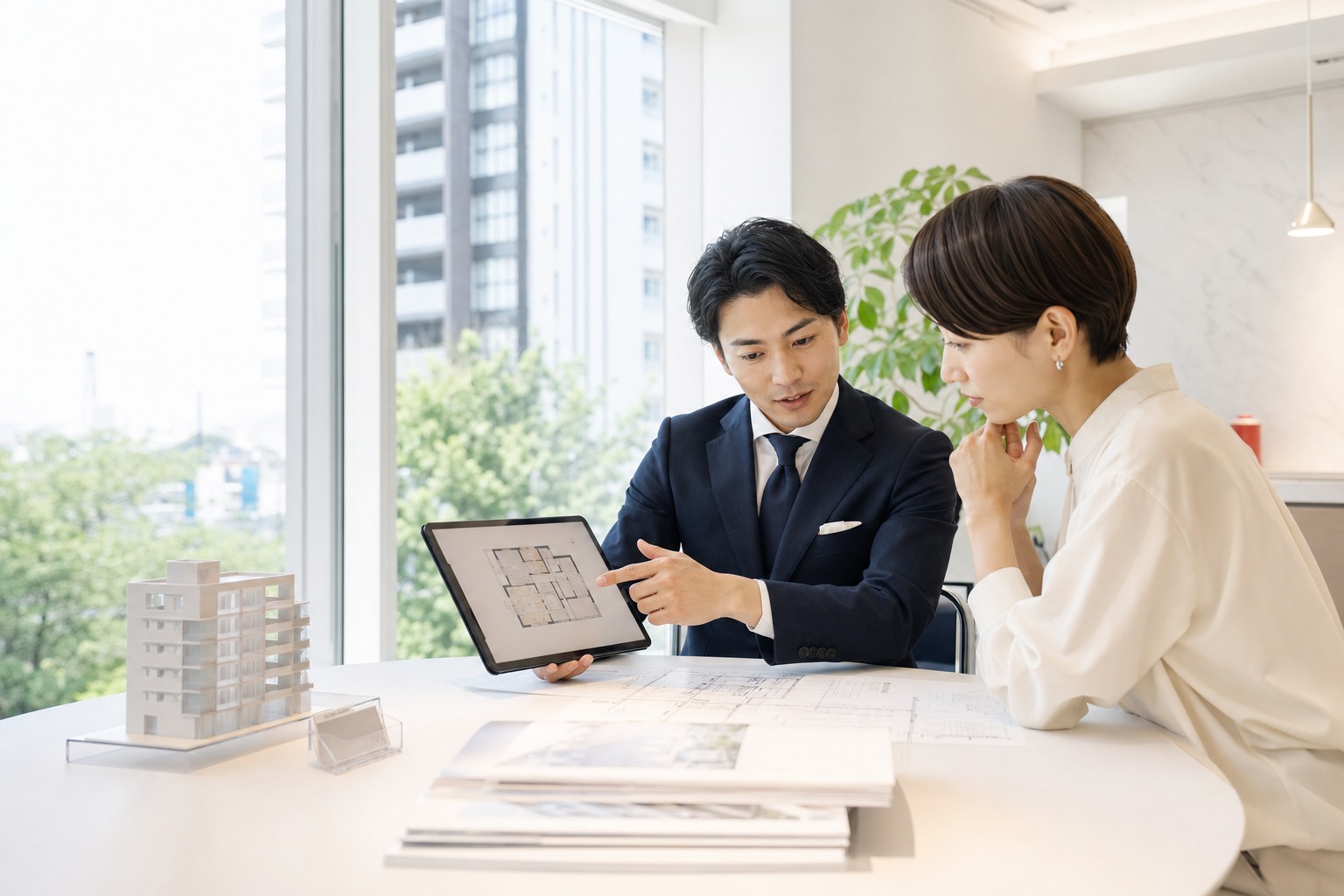 明るい都市の不動産と建築